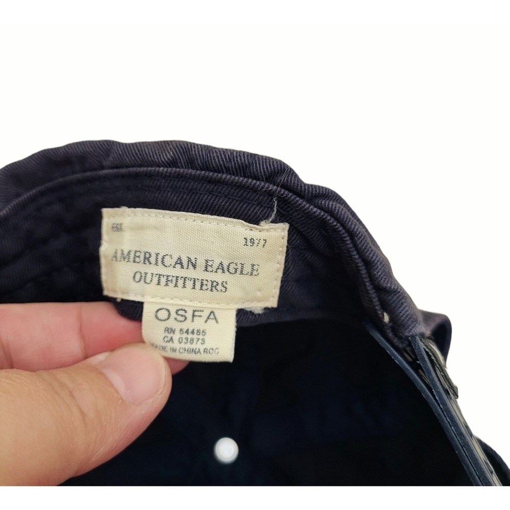 Vintage American Eagle Outfitters Distressed Logo Hat Snapback Adult 100% Cotton - Picture 5 of 7